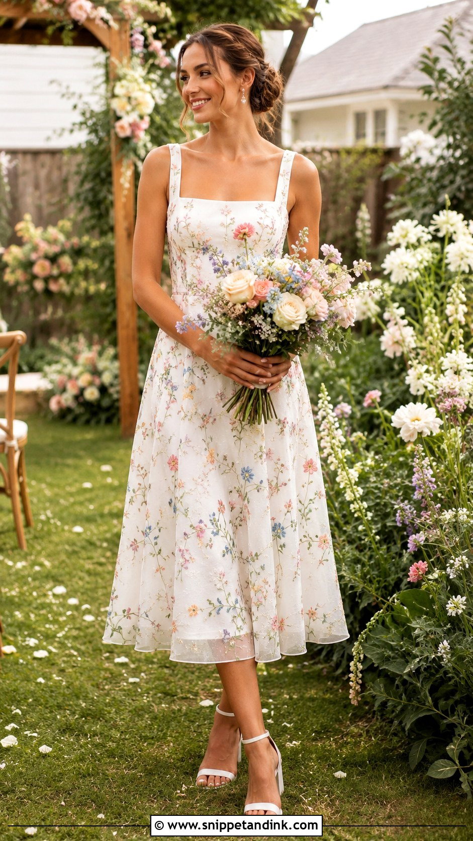 Backyard Wedding Floral Dress - Snippet and Ink - 25 Backyard Casual Wedding Dress Ideas