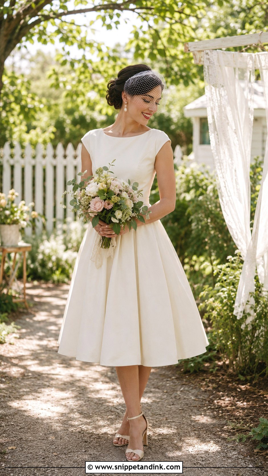 Backyard Wedding Tea Length Dress - Snippet and Ink - 25 Backyard Casual Wedding Dress Ideas