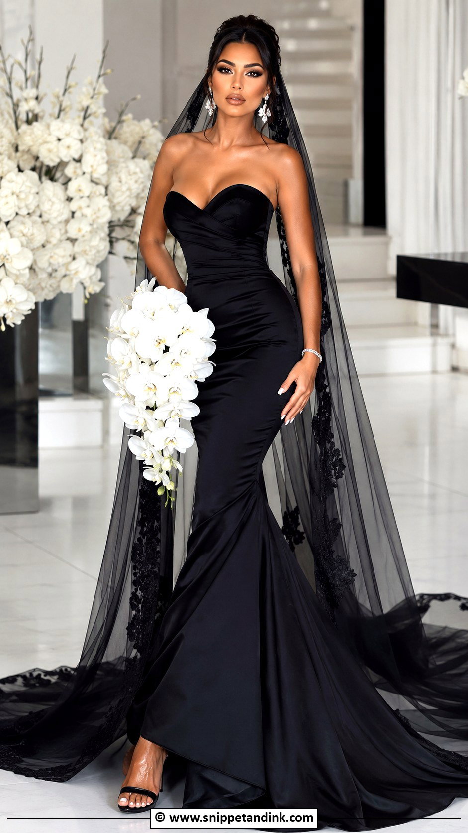 Baddie Black Wedding Dress - Snippet and Ink - 30 Baddie Wedding Dress Ideas