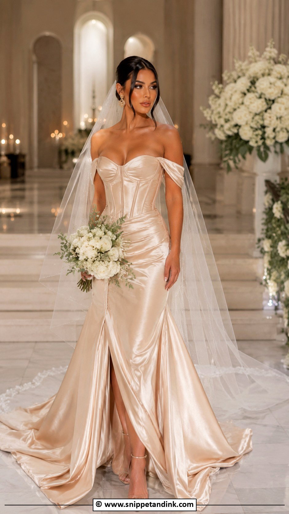 Baddie Champagne Wedding Dress - Snippet and Ink - 30 Baddie Wedding Dress Ideas