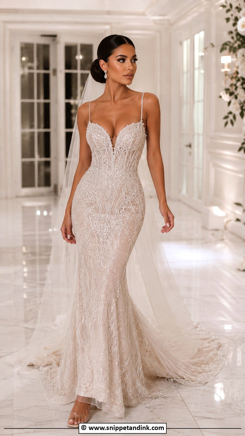 Baddie Crystal Wedding Dress - Snippet and Ink - 30 Baddie Wedding Dress Ideas