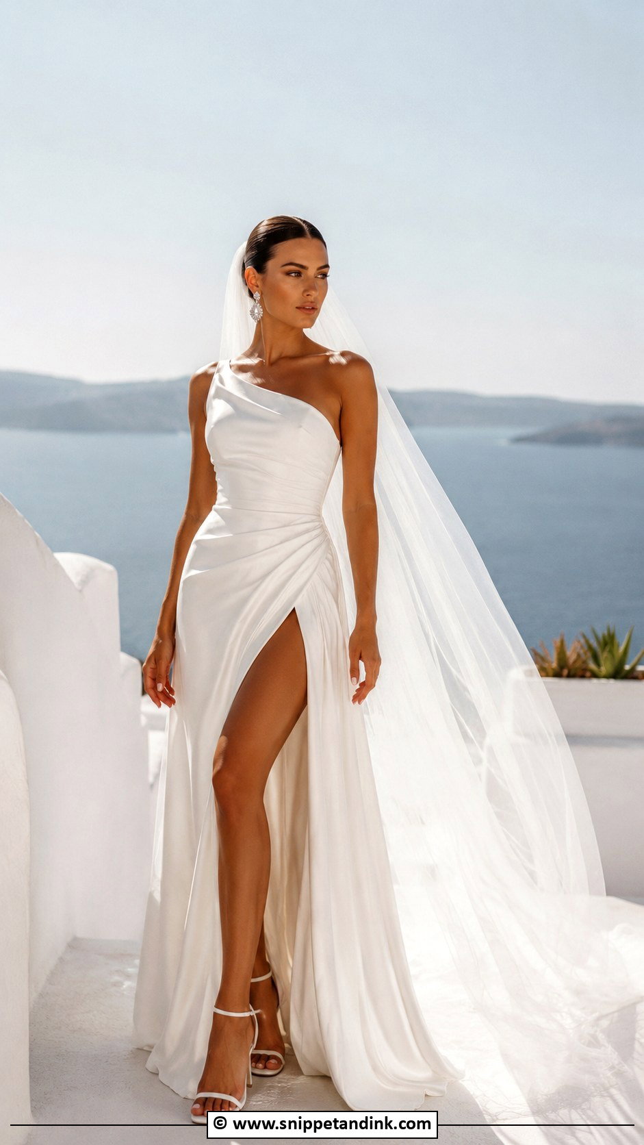 Baddie High Slit Wedding Dress - Snippet and Ink - 30 Baddie Wedding Dress Ideas