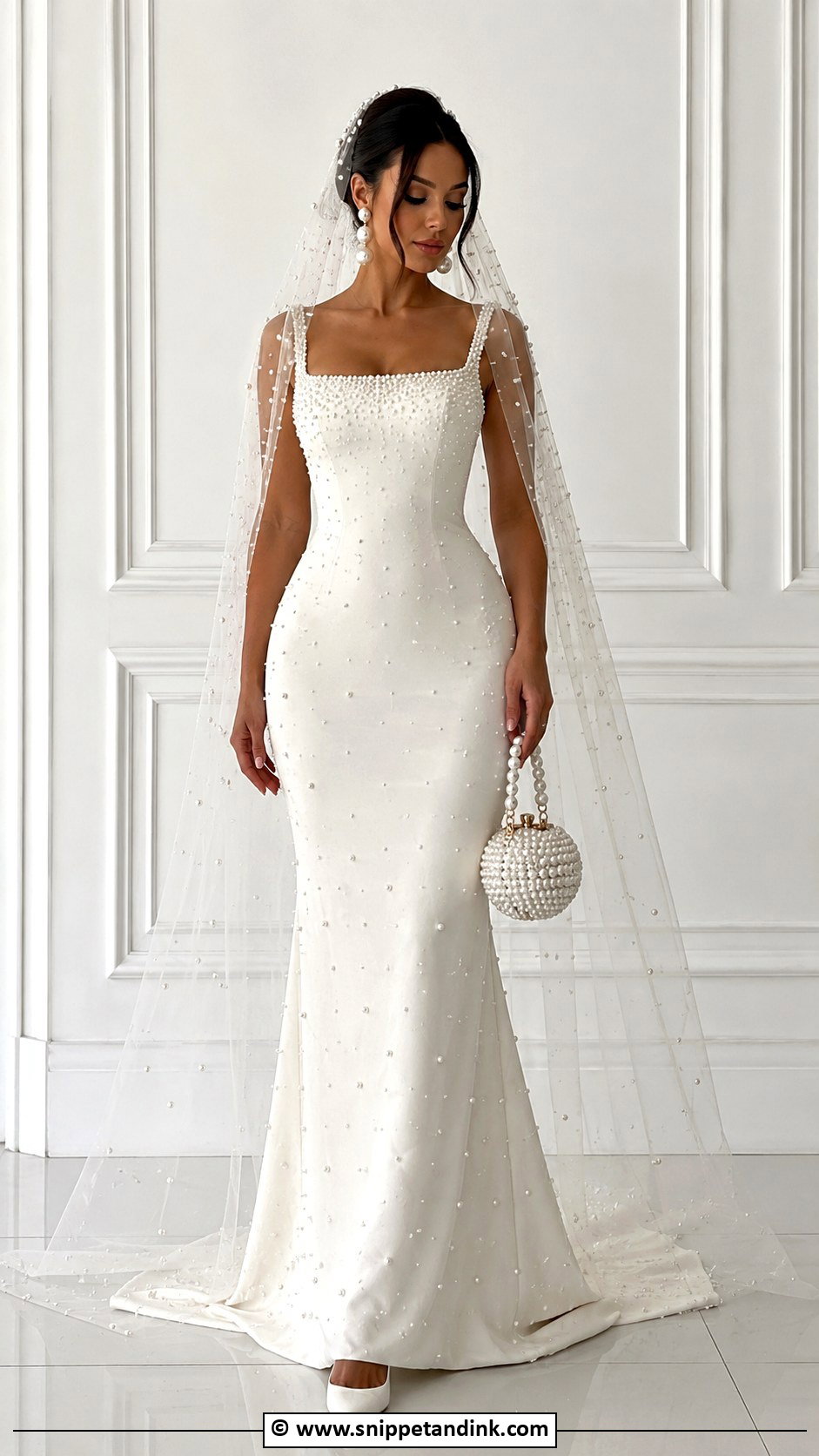 Baddie Pearl Wedding Dress - Snippet and Ink - 30 Baddie Wedding Dress Ideas