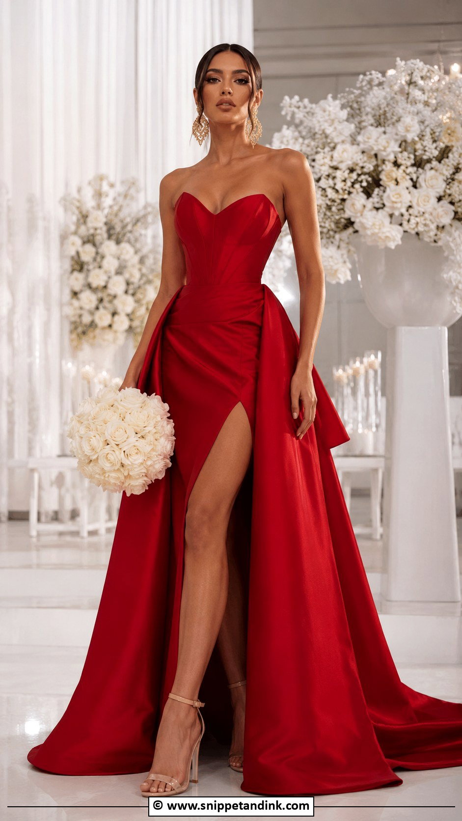 Baddie Red Wedding Dress - Snippet and Ink - 30 Baddie Wedding Dress Ideas