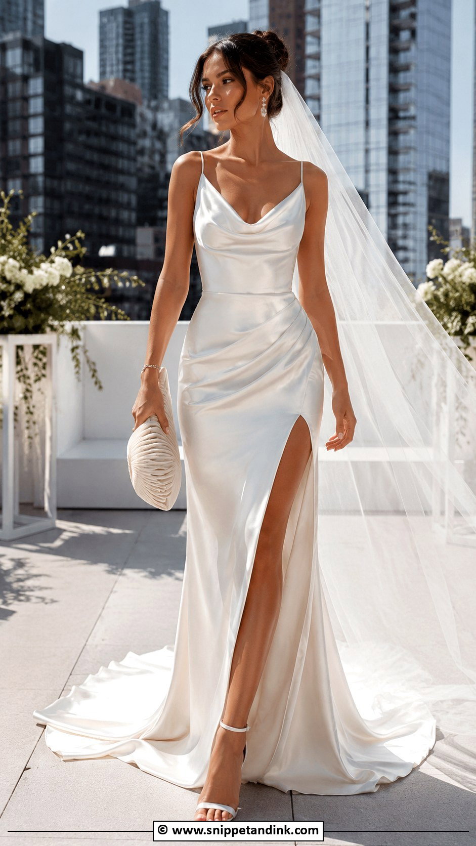 Baddie Satin Wedding Dress - Snippet and Ink - 30 Baddie Wedding Dress Ideas
