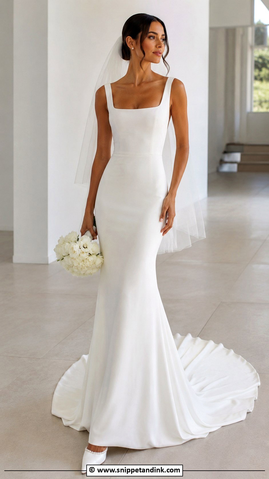Baddie Square Neck Wedding Dress - Snippet and Ink - 30 Baddie Wedding Dress Ideas