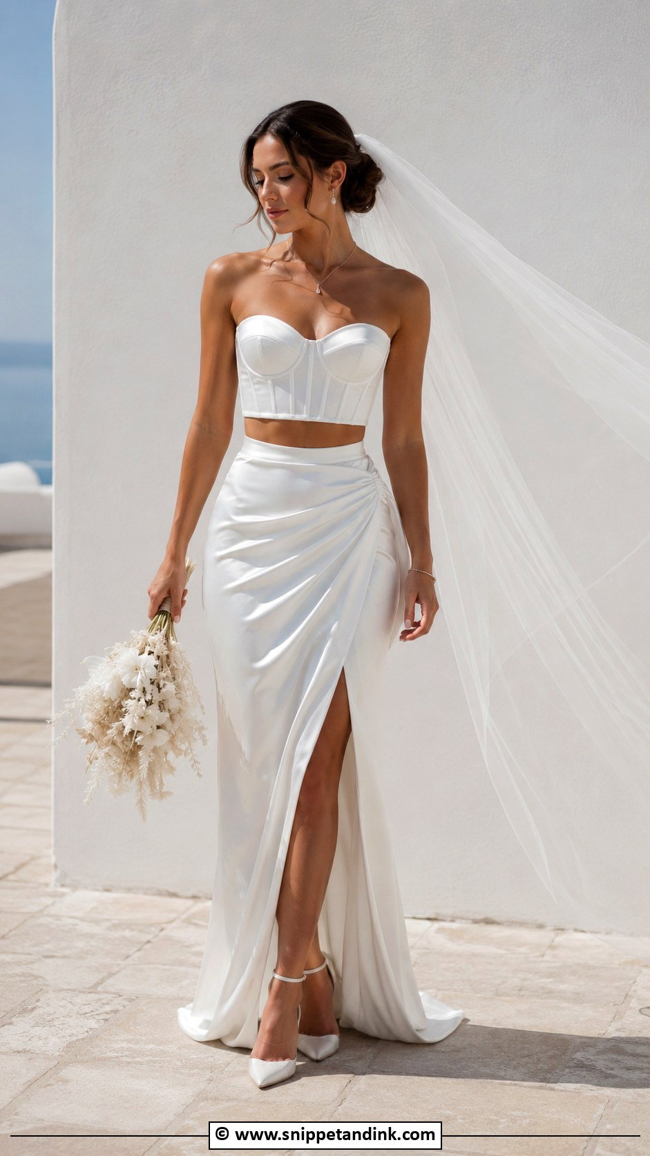 Baddie Two Piece Wedding Dress - Snippet and Ink - 30 Baddie Wedding Dress Ideas