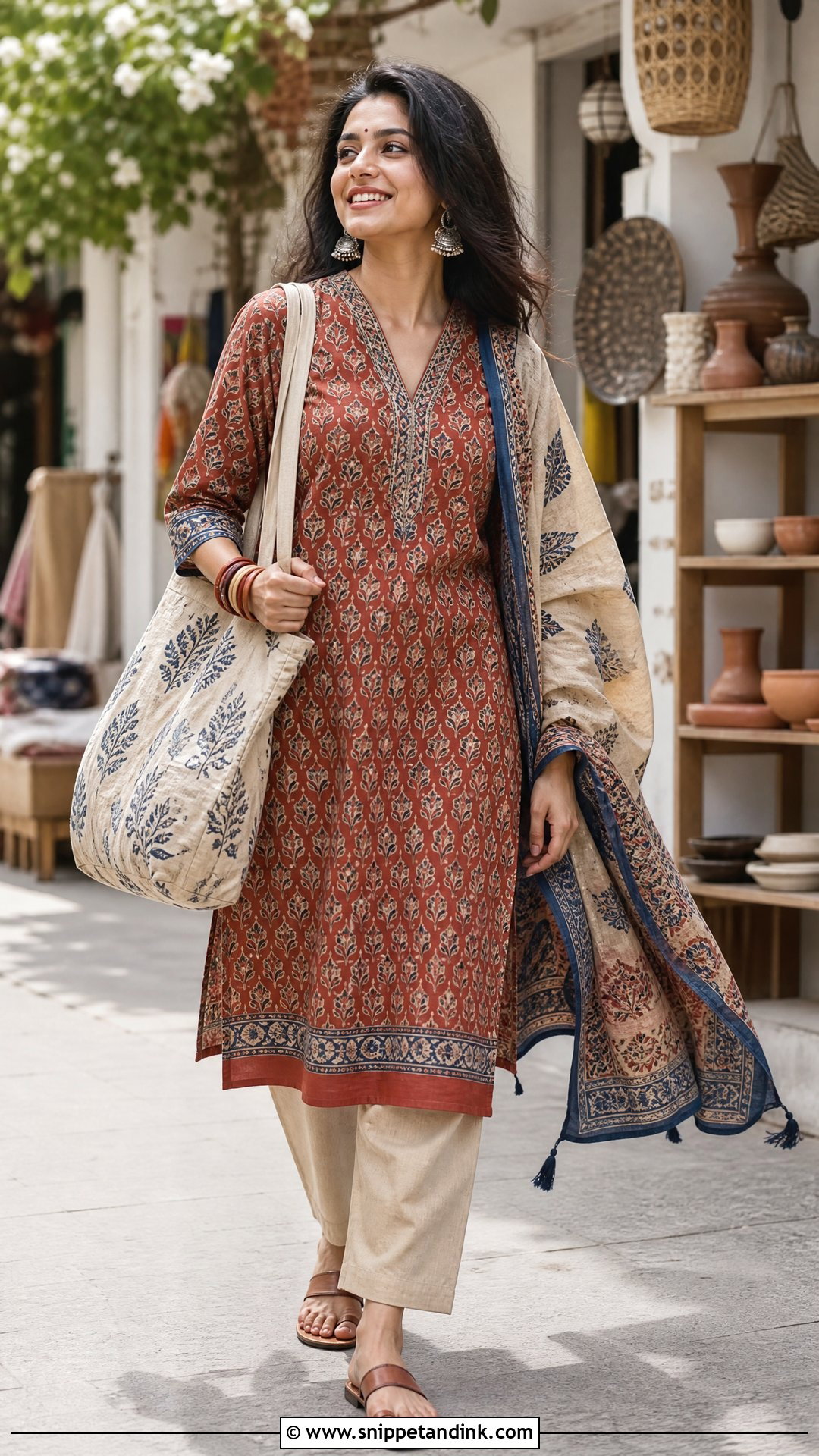Bagru Printed Cotton Salwar Suit - Snippet and Ink - 20 Printed Salwar Suit Ideas