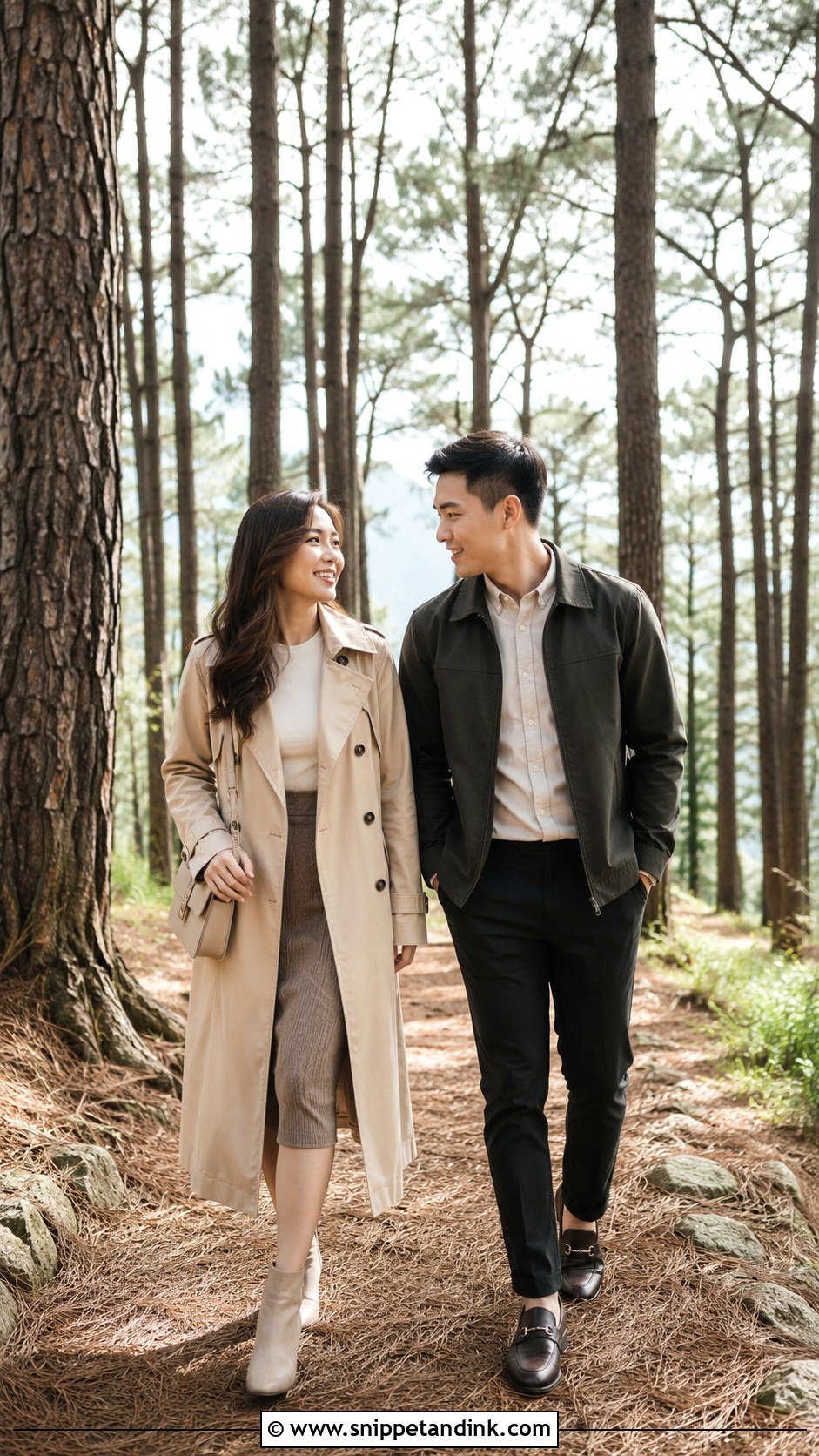 Baguio Prenup Trench Coat Outfit - Snippet and Ink - 25 Prenup Outfit Ideas Philippines