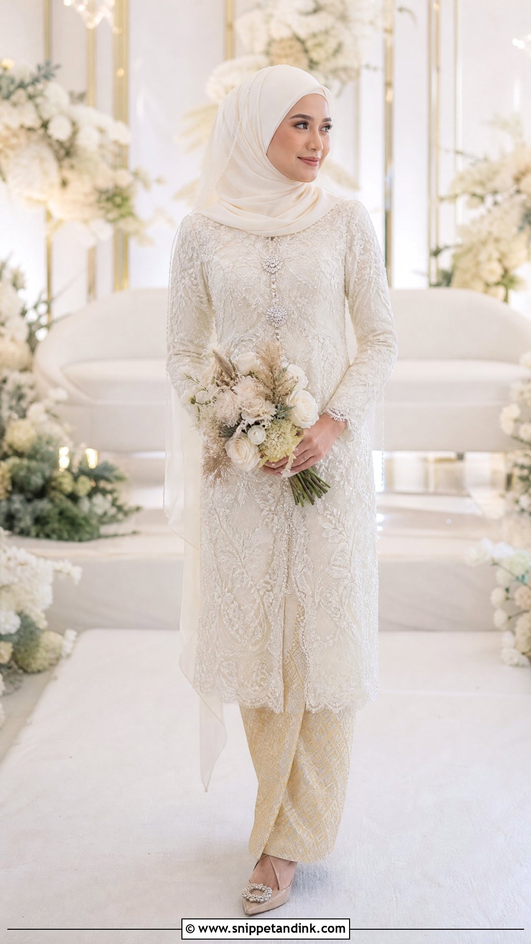 Baju Kebaya Labuh Wedding Dress - Snippet and Ink - 25 Melayu Wedding Dress Ideas