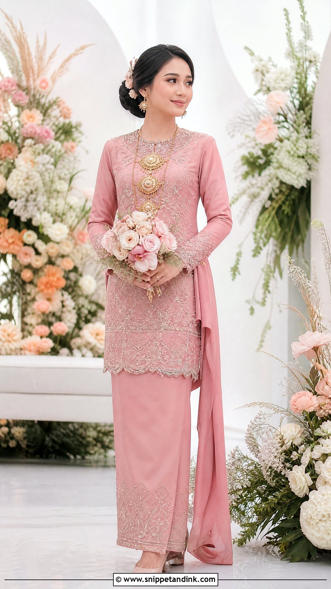 Baju Kurung Pahang Malay Wedding Dress - Snippet and Ink - 20 Traditional Malay Wedding Dress Ideas