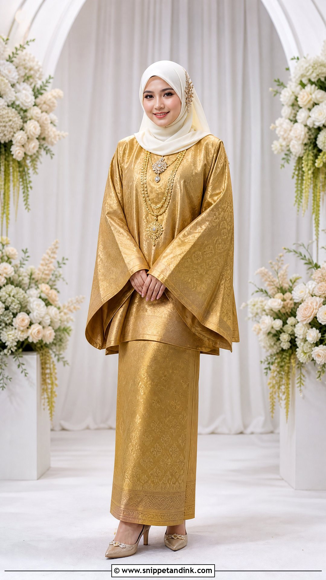 Baju Kurung Teluk Belanga Pengantin - Snippet and Ink - 25 Melayu Wedding Dress Ideas