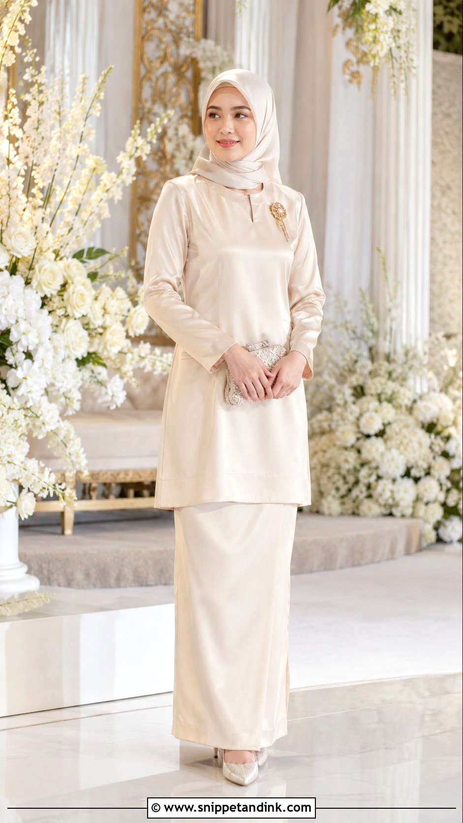 Baju Kurung Teluk Belanga - Snippet and Ink - 30 Malay Wedding Dress Ideas