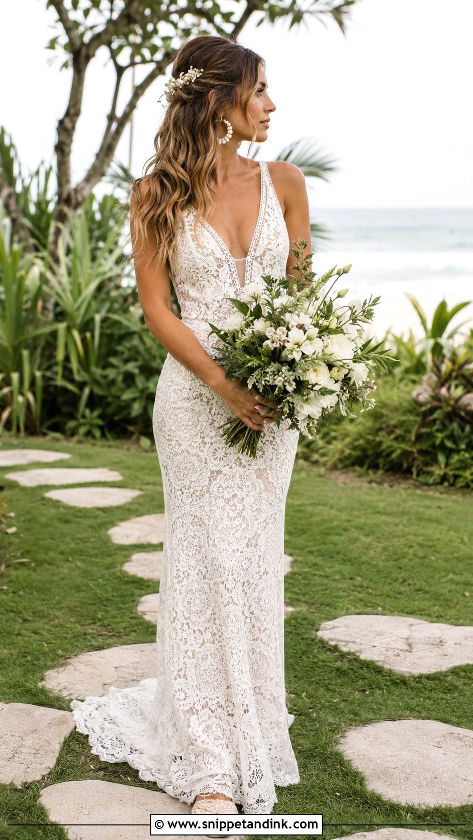 Bali Wedding Dress With Boho Lace Sheath - Snippet and Ink - 20 Bali Wedding Dress Ideas
