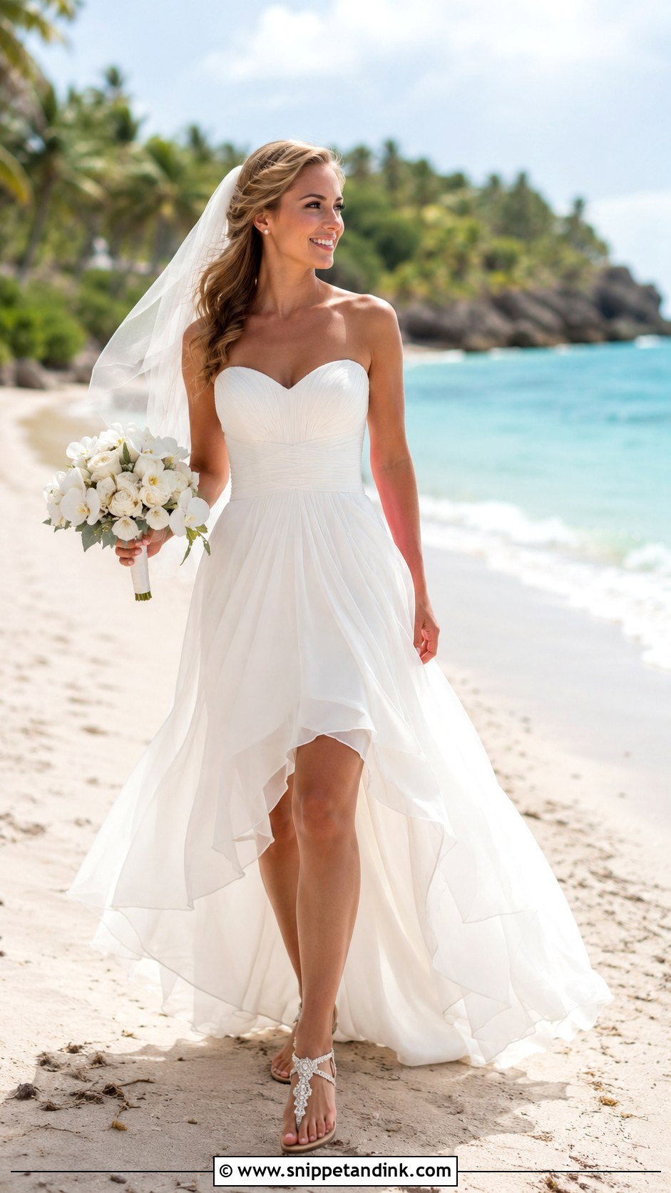 Bali Wedding Dress With High Low Hem - Snippet and Ink - 20 Bali Wedding Dress Ideas