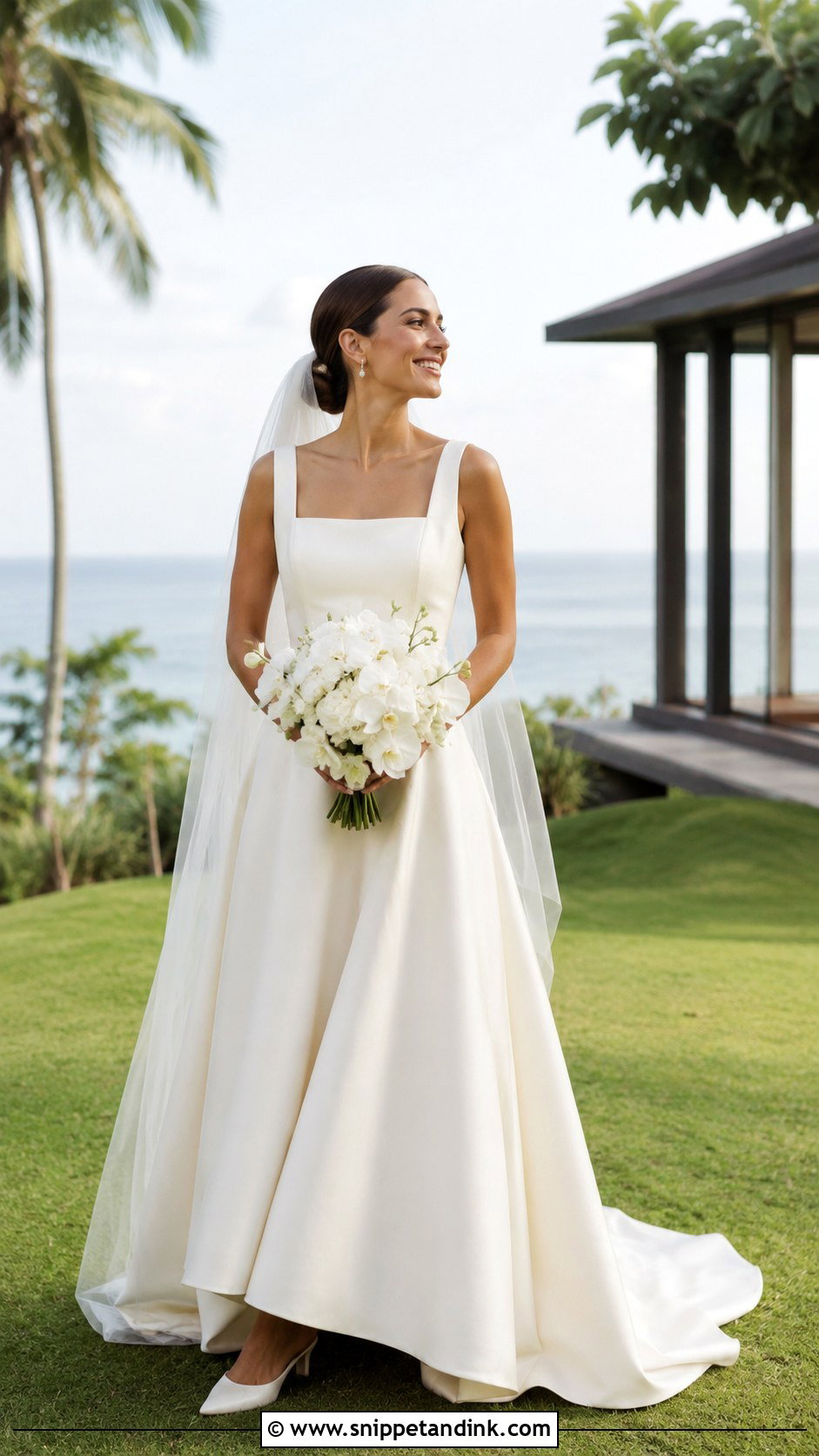 Bali Wedding Dress With Square Neckline - Snippet and Ink - 20 Bali Wedding Dress Ideas