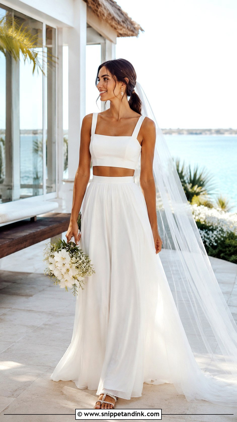 Bali Wedding Dress With Two Piece Bridal Set - Snippet and Ink - 20 Bali Wedding Dress Ideas