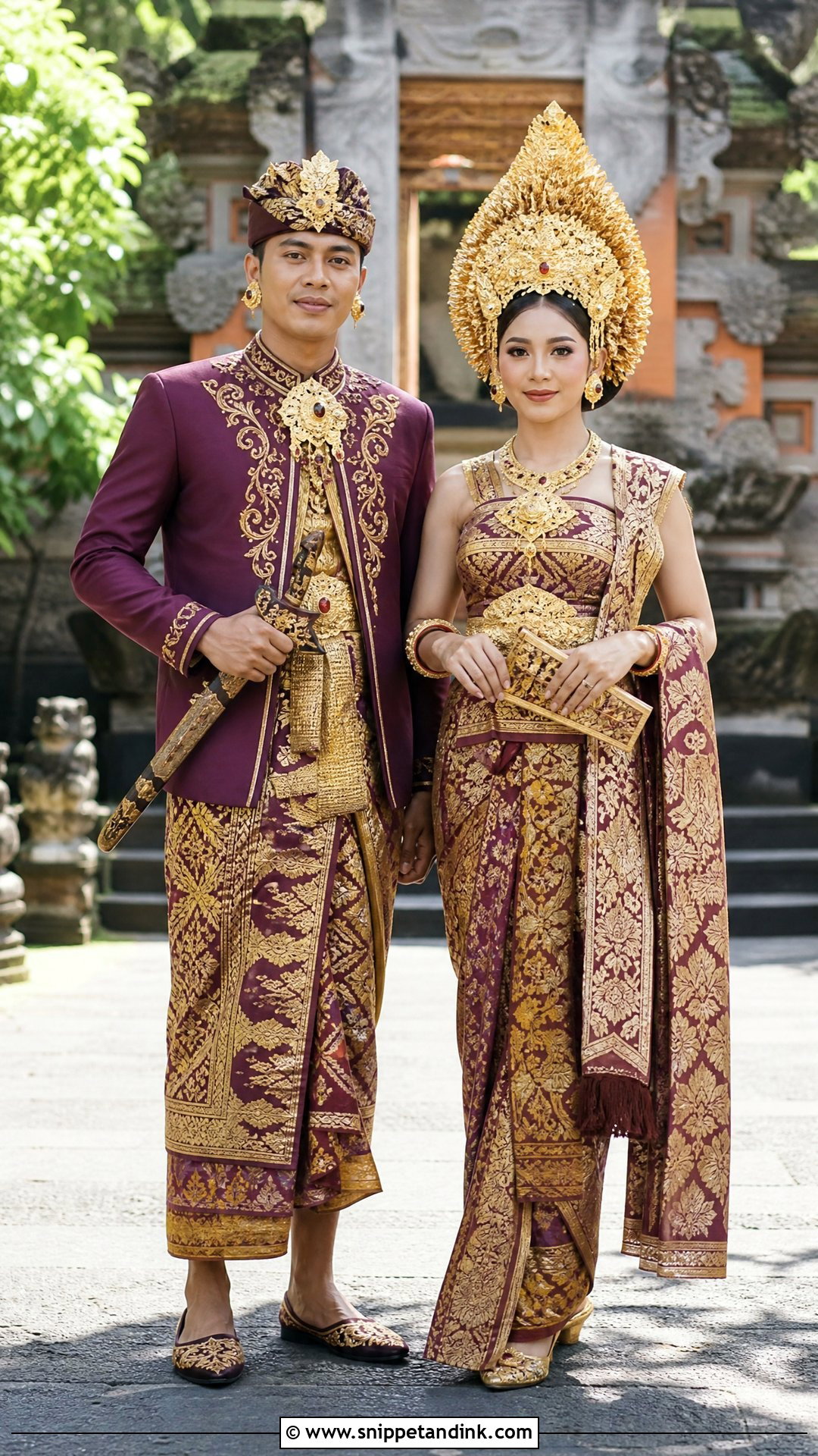Balinese Payas Agung Traditional Wedding Attire - Snippet and Ink - 20 Traditional Wedding Attire for Couples Ideas