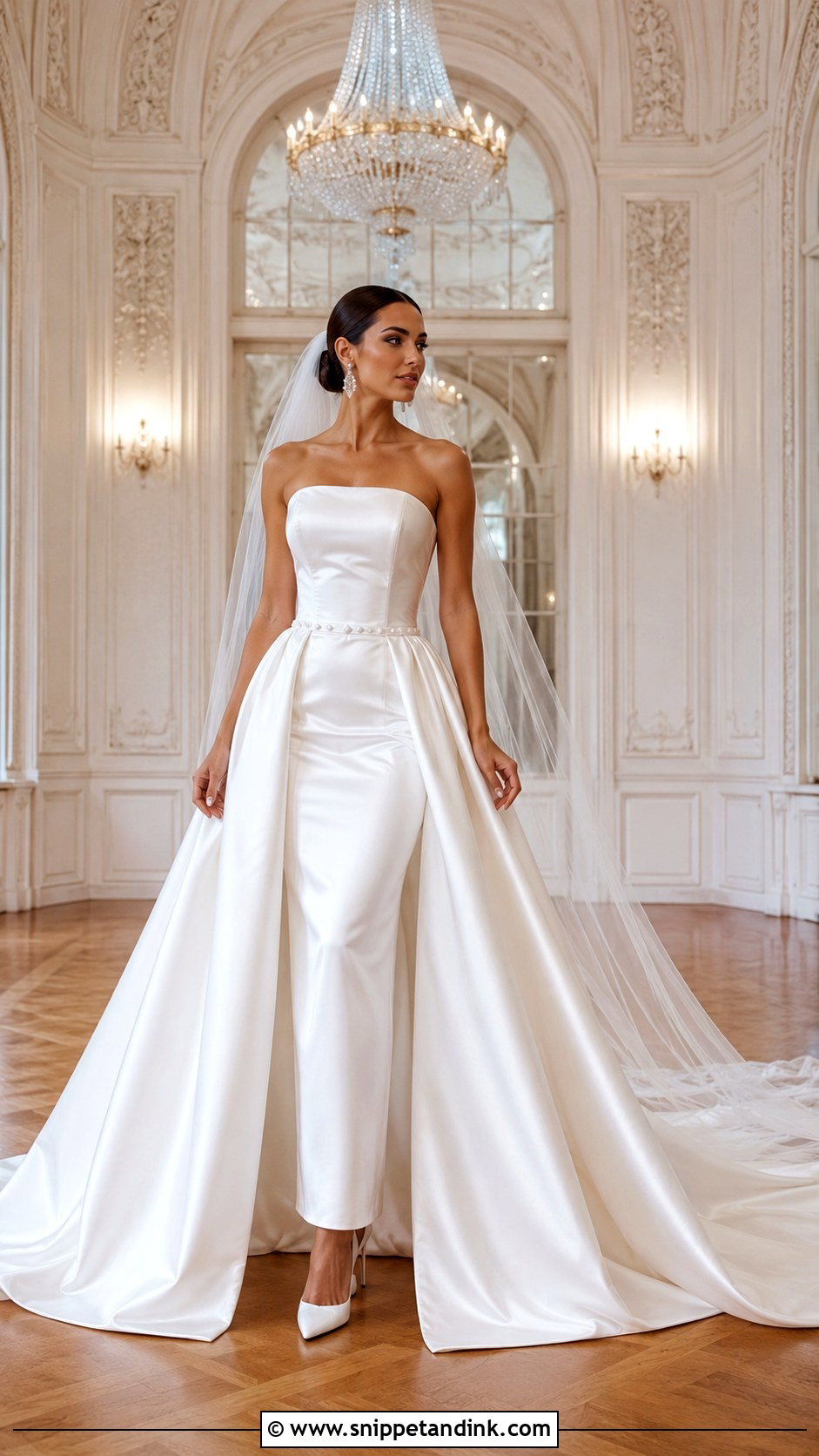 Ball Gown 2in1 Wedding Dress With Fitted Midi Dress - Snippet and Ink - 20 2in1 Wedding Dress Ideas