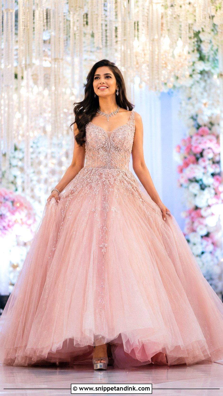 Ball Gown Bridal Sangeet Outfit - Snippet and Ink - 25 Bridal Sangeet Outfit Gown Ideas