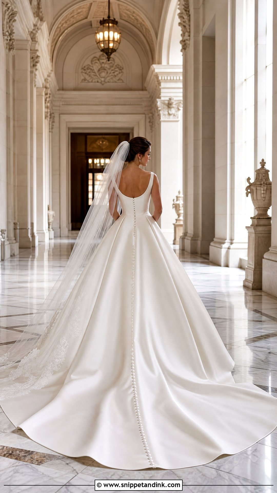 Ball Gown Button Back Wedding Dress - Snippet and Ink - 25 Wedding Dress Back Ideas