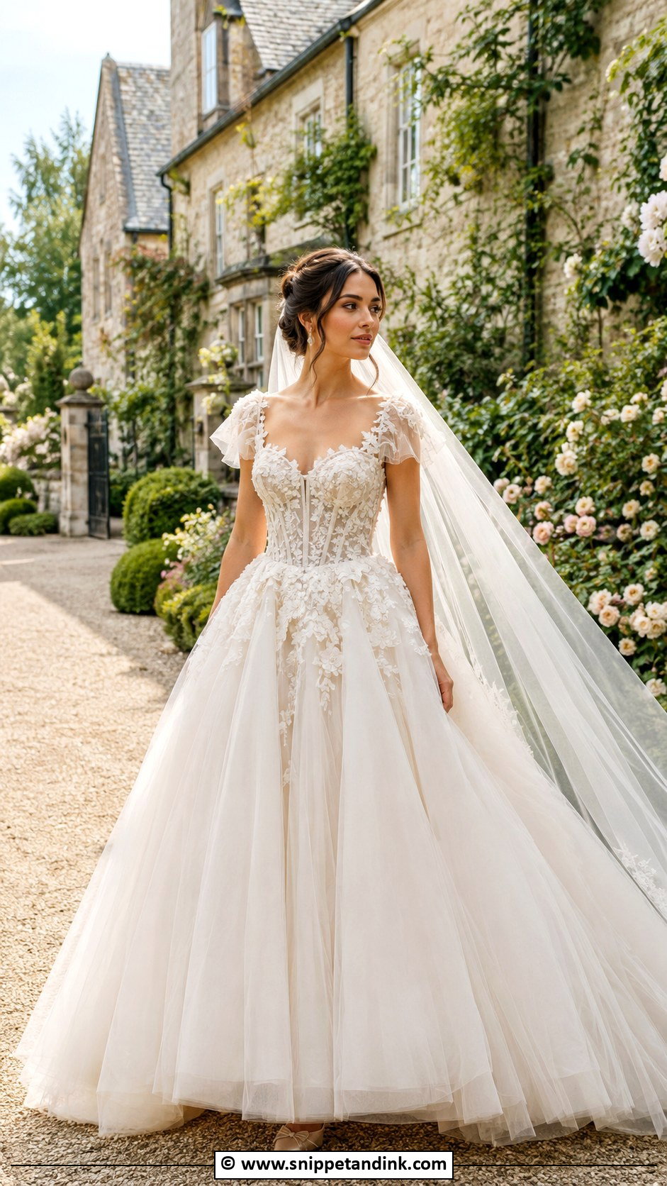 Ball Gown Cottagecore Wedding Dress - Snippet and Ink - 30 Cottagecore Wedding Dress Ideas