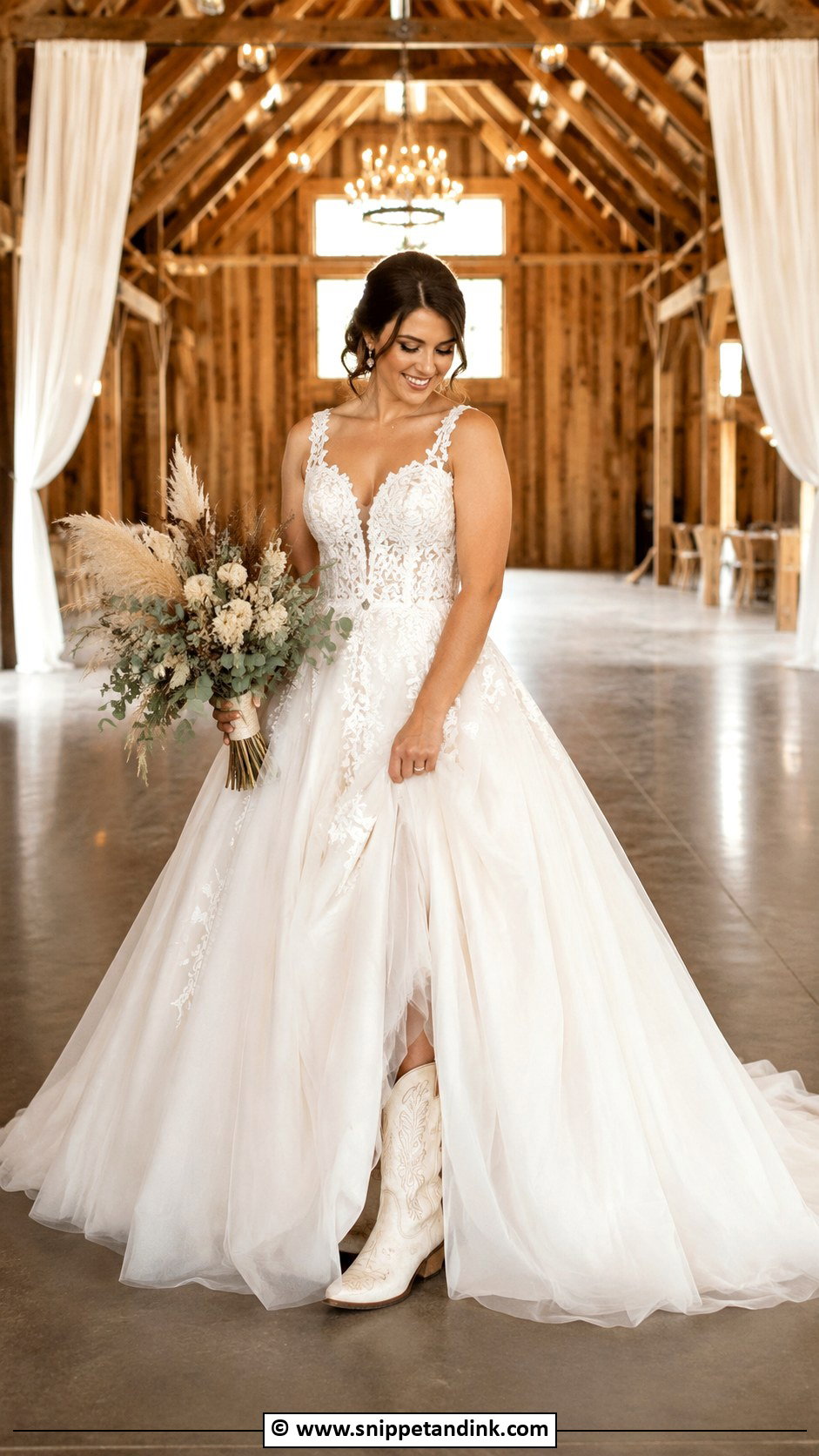 Ball Gown Country Western Wedding Dress - Snippet and Ink - 25 Country Western Wedding Dresses