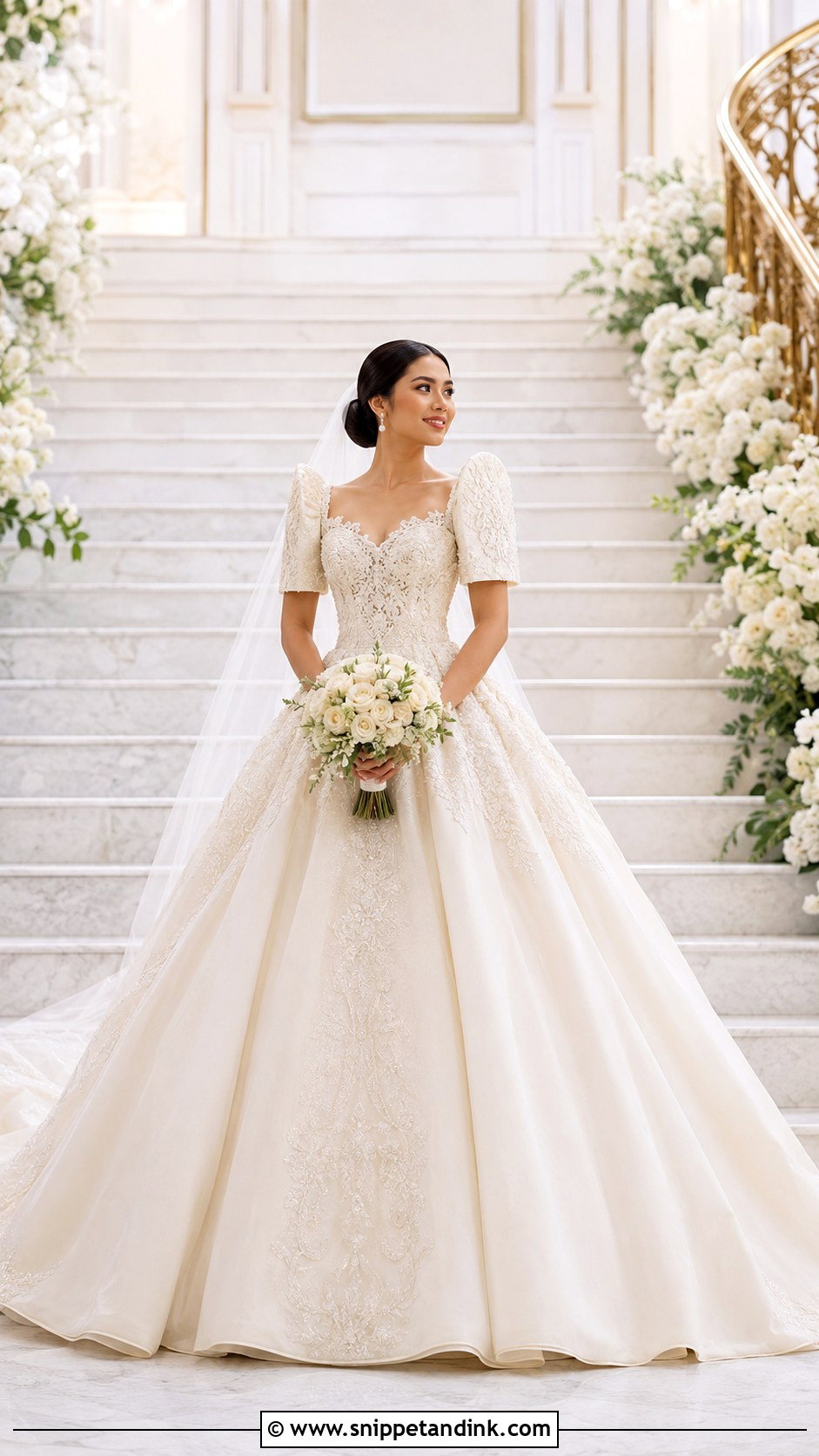 Ball Gown Filipiniana Wedding Gown - Snippet and Ink - 20 Modern Filipiniana Wedding Gown Ideas