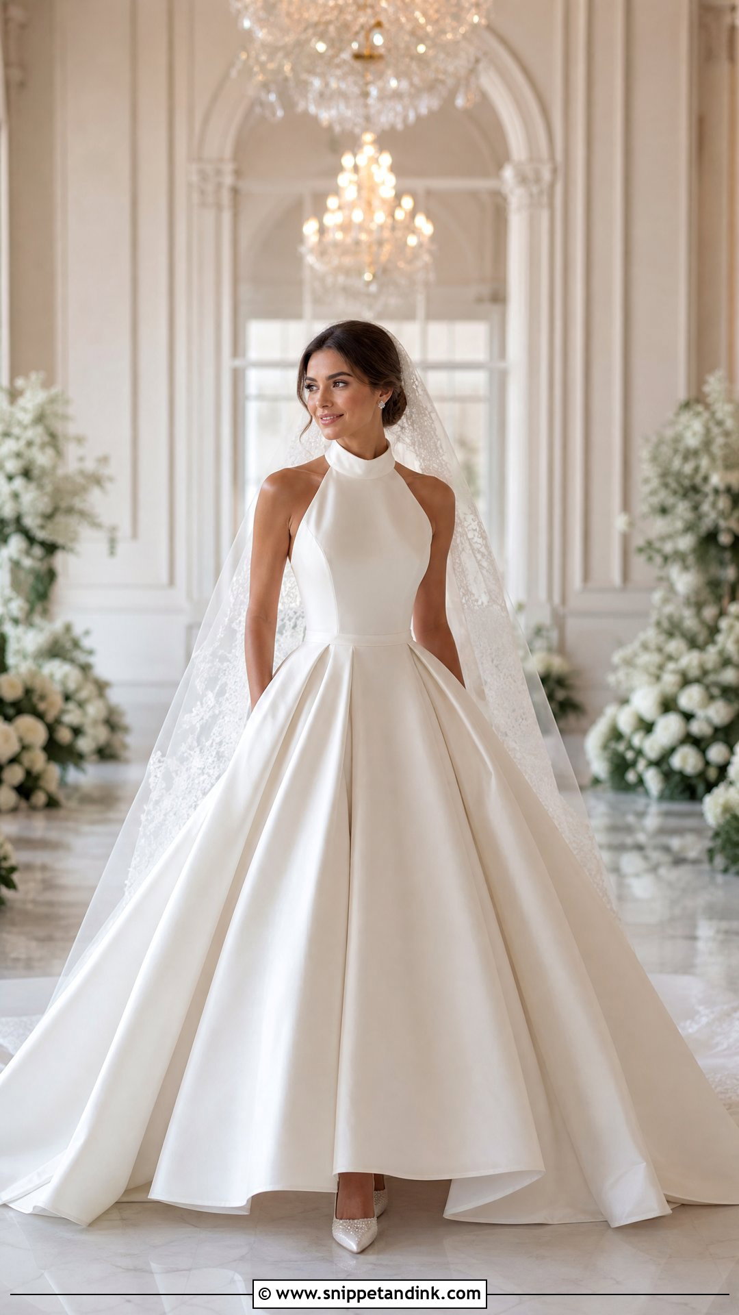 Ball Gown Halter Neck Wedding Gown - Snippet and Ink - 20 Halter Neck Wedding Gown Ideas