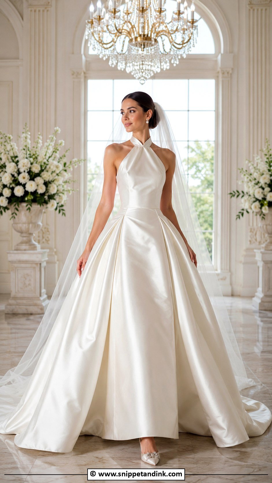 Ball Gown Halter Wedding Dress - Snippet and Ink - 25 Halter Top Wedding Dress Ideas