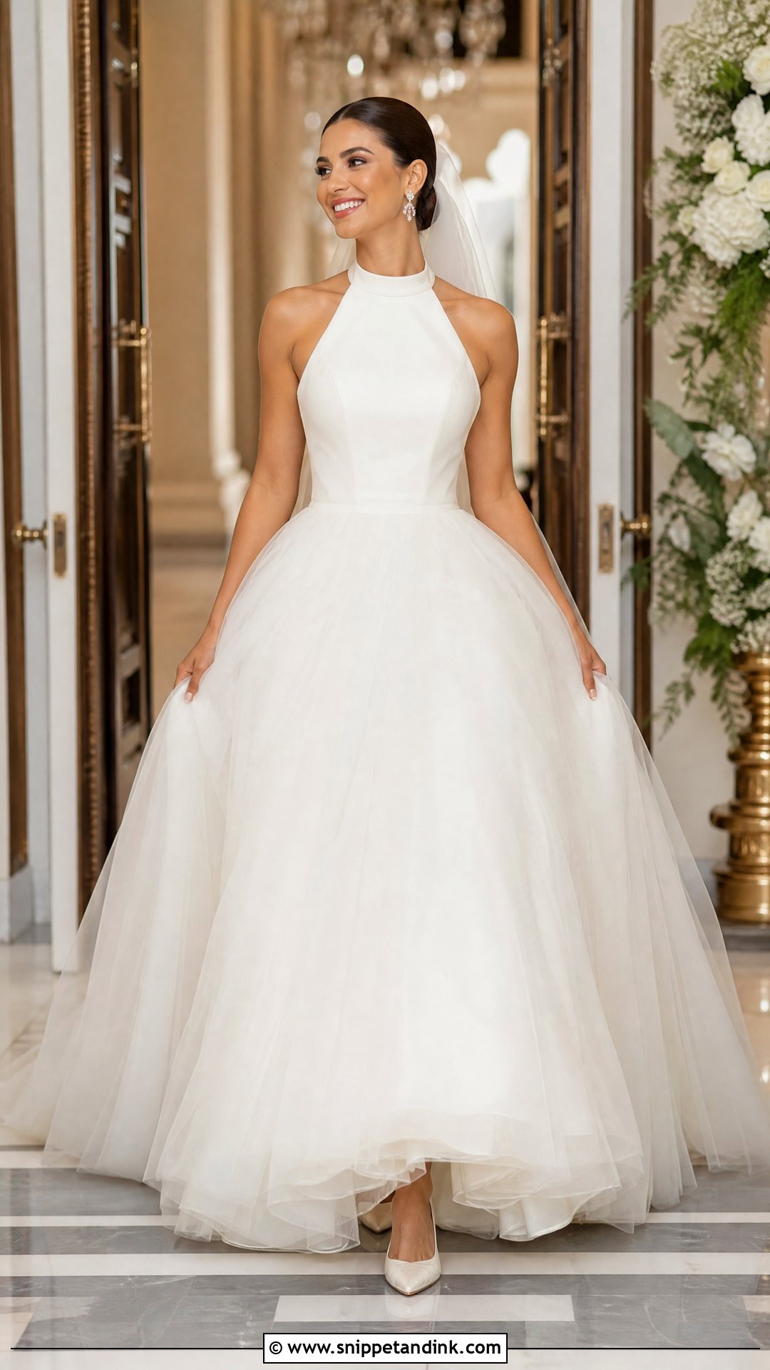 Ball Gown Halter Wedding Gown - Snippet and Ink - 25 Halter Wedding Gown Ideas