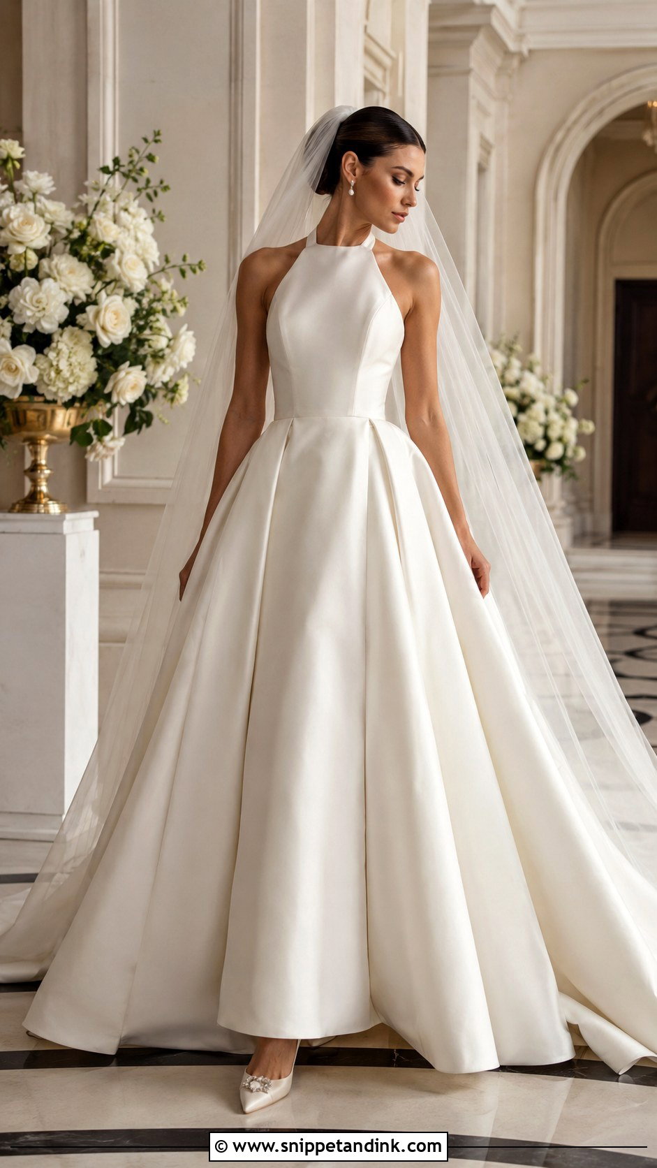 Ball Gown Halterneck Wedding Dress - Snippet and Ink - 30 Halterneck Wedding Dress Ideas
