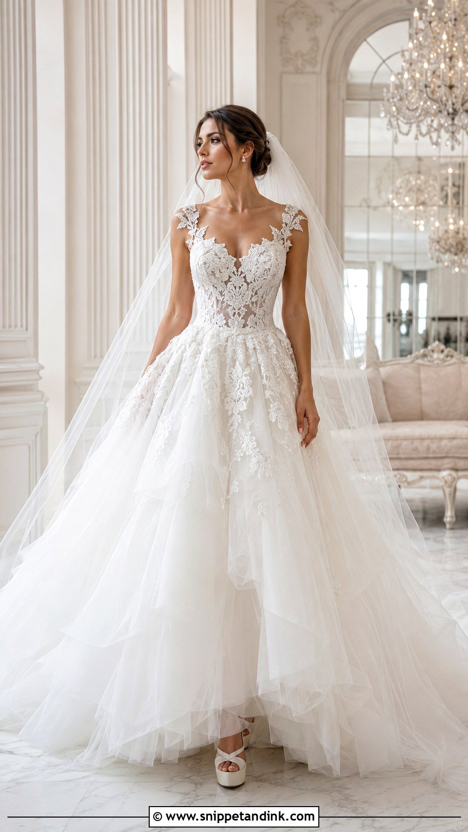 Ball Gown Irish Lace Wedding Dress - Snippet and Ink - 20 Irish Lace Wedding Dress Ideas