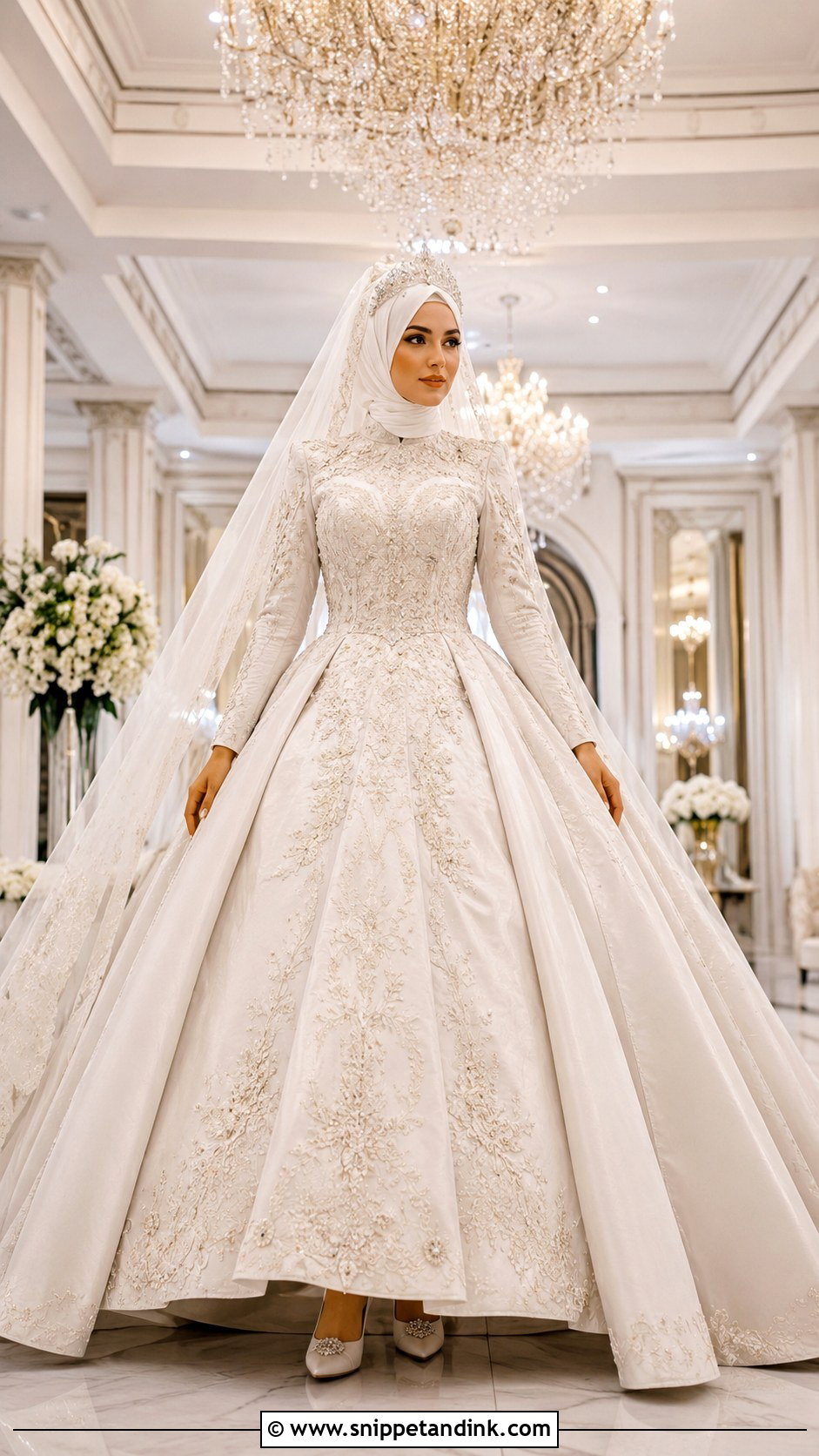 Ball Gown Islamic Wedding Dress - Snippet and Ink - 25 Islamic Wedding Dresses