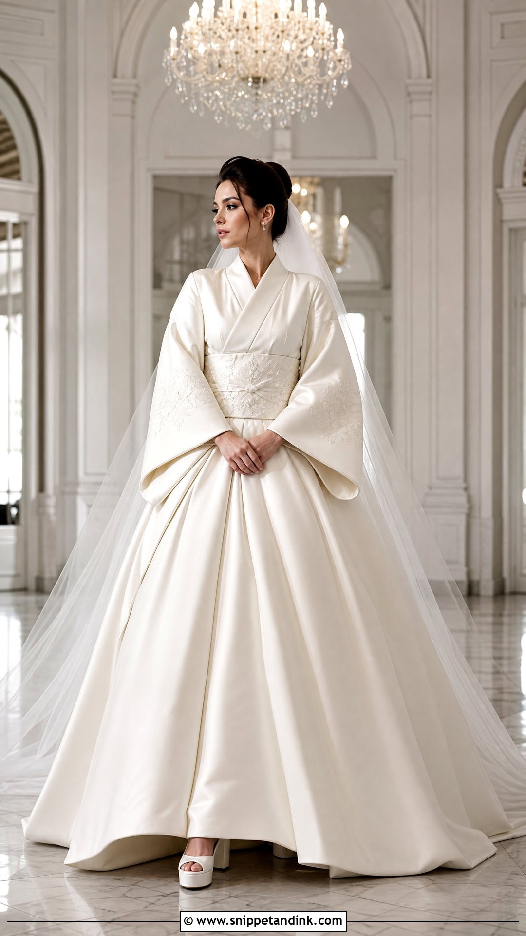 Ball Gown Kimono Wedding Dress - Snippet and Ink - 25 Kimono Wedding Dress Ideas