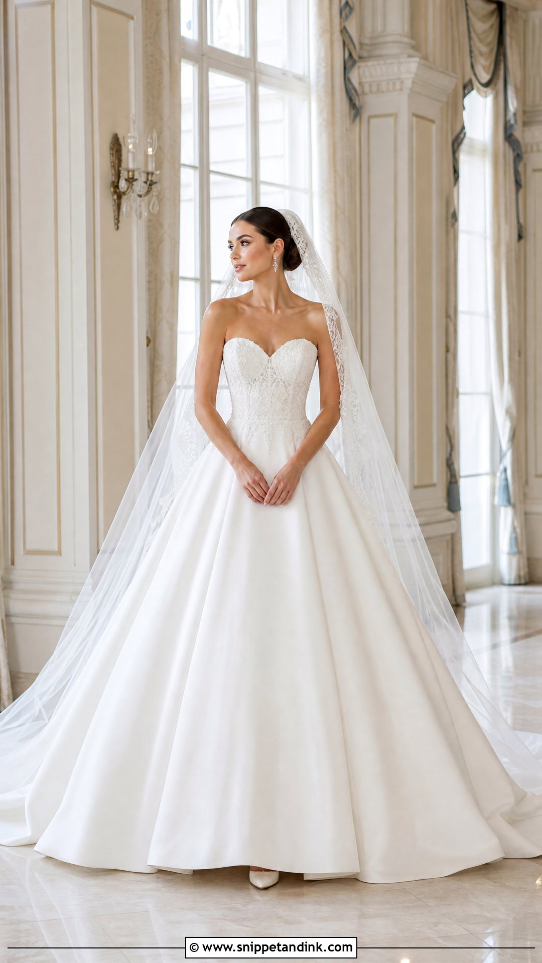 Ball Gown Lace Bodice Wedding Dress - Snippet and Ink - 20 Lace Bodice Wedding Dress Ideas