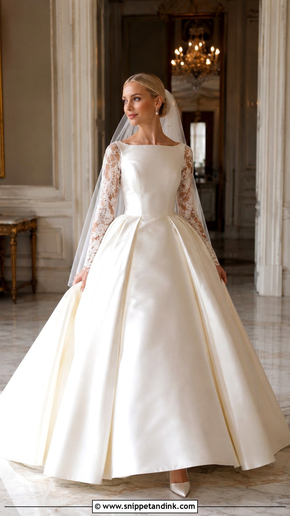 Ball Gown Long Sleeve Wedding Dress - Snippet and Ink - 25 Sleeved Wedding Dress Ideas