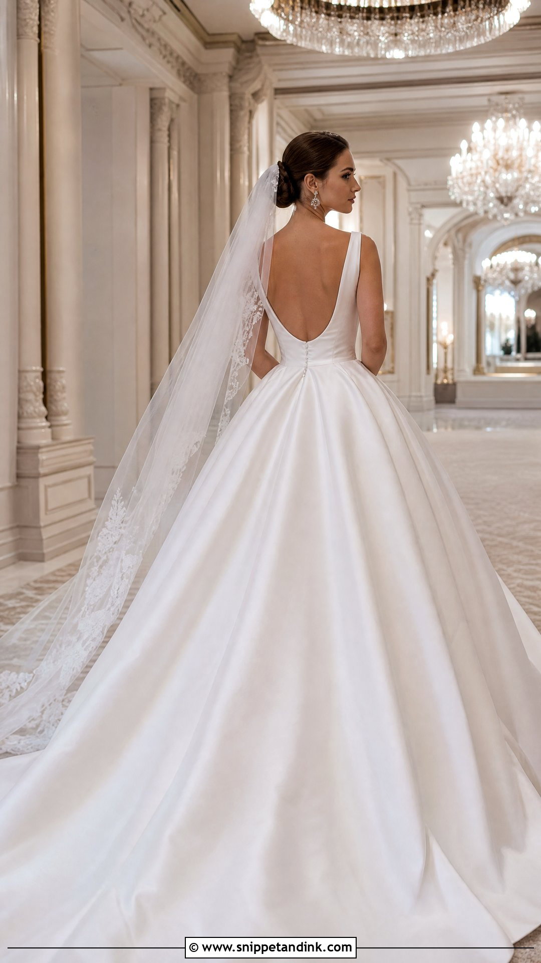 Ball Gown Low Back Wedding Dress - Snippet and Ink - 25 Low Back Wedding Dresses