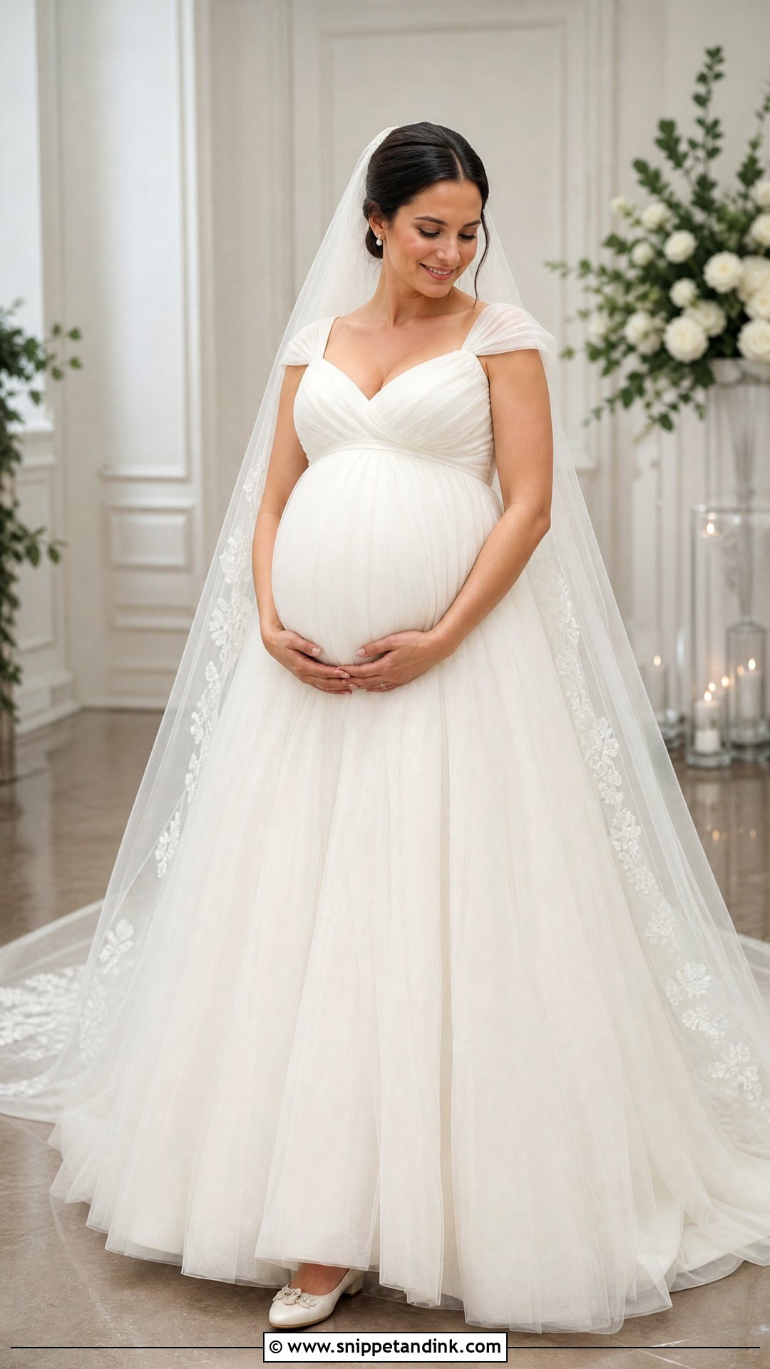 Ball Gown Maternity Wedding Gown - Snippet and Ink - 25 Maternity Wedding Gown Ideas