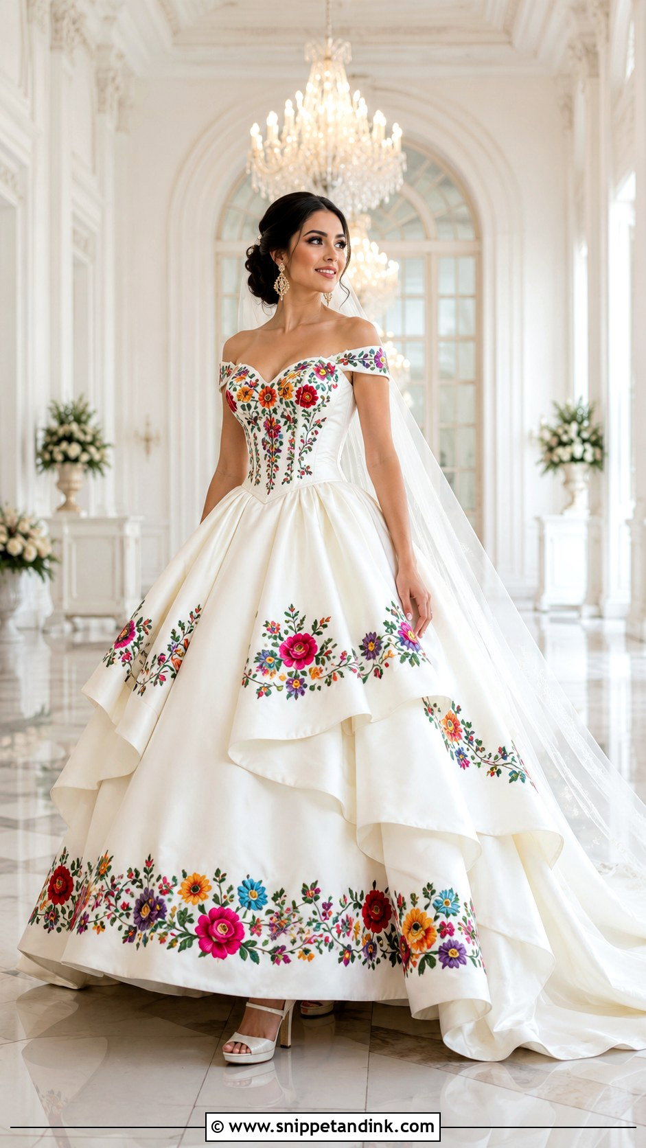 Ball Gown Mexican Wedding Dress - Snippet and Ink - 20 Mexican Style Wedding Dresses