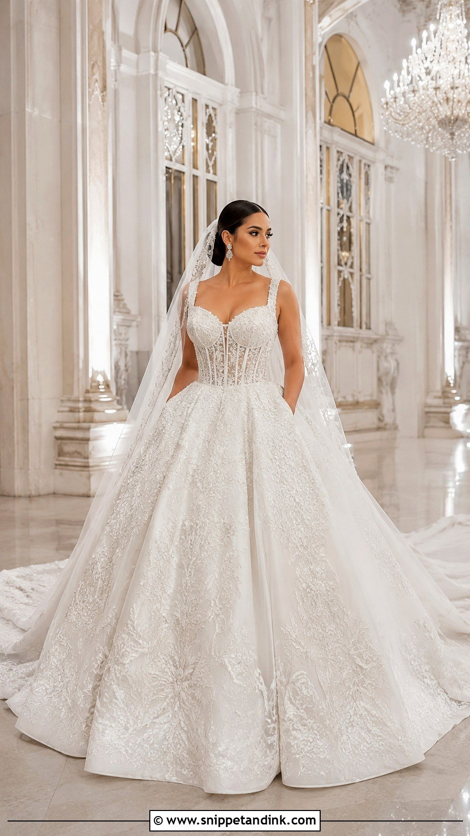 Ball Gown Mexican Wedding Dress - Snippet and Ink - 20 Mexican Wedding Dresses