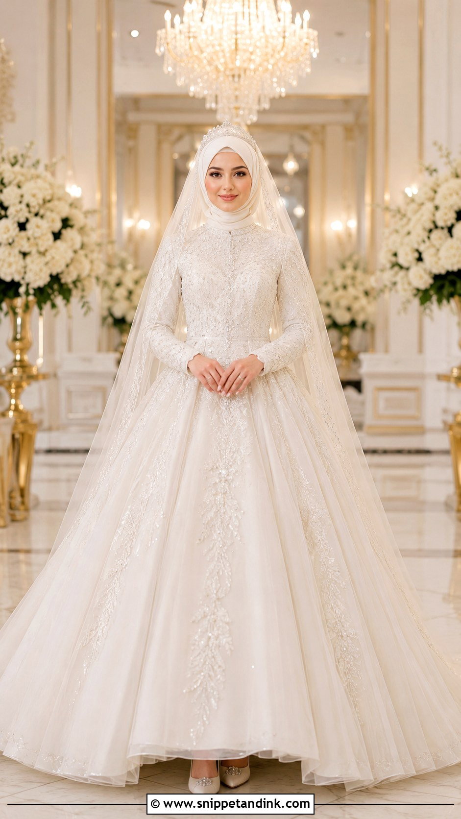 Ball Gown Muslim Wedding Dress - Snippet and Ink - 30 Muslim Wedding Dress Ideas