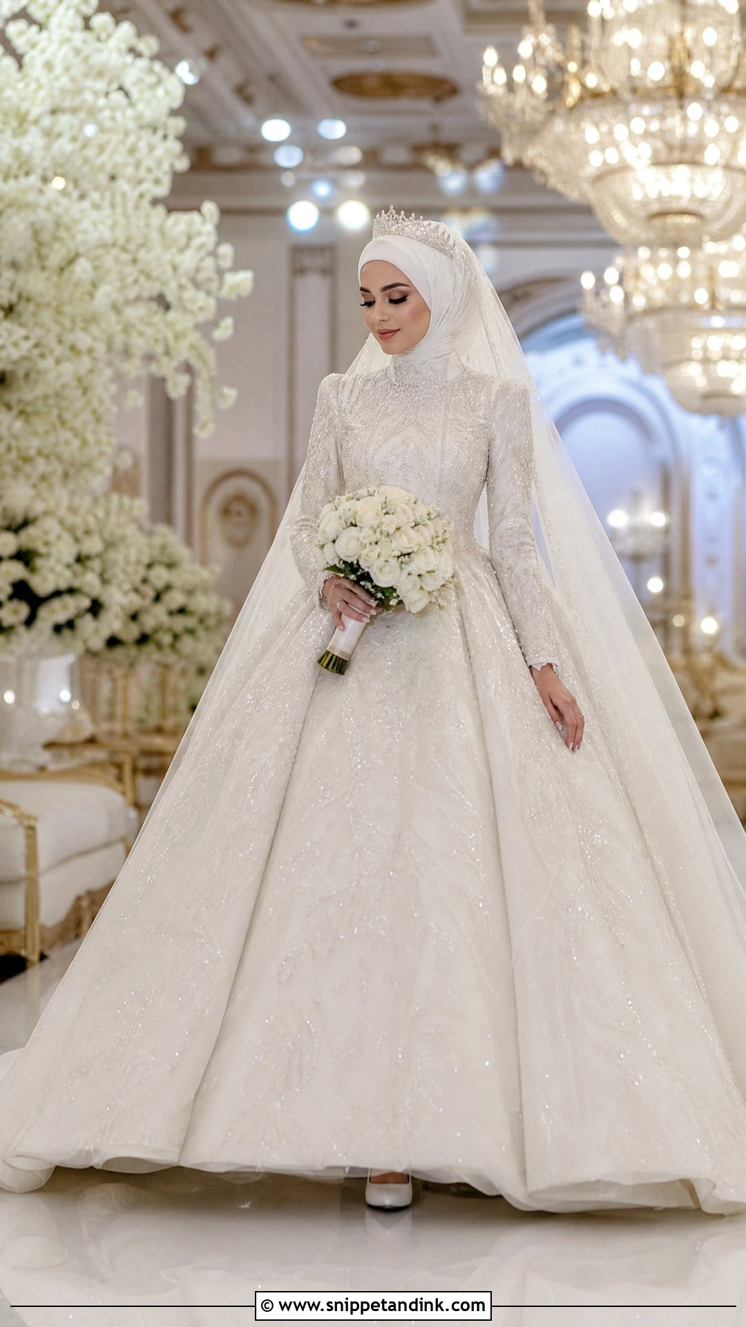 Ball Gown Muslim Wedding Dress With Hijab - Snippet and Ink - 25 Muslim Wedding Dress Hijab Bride Ideas
