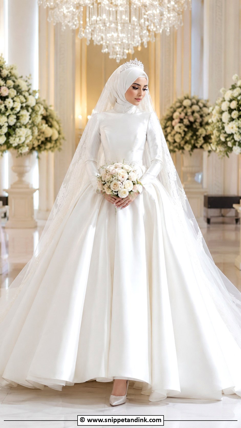 Ball Gown Muslim Wedding Dress - Snippet and Ink - 30 Muslim Wedding Gown Ideas