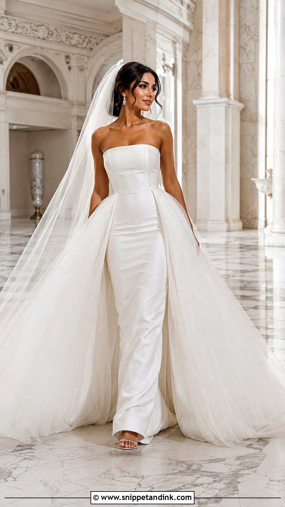 Ball Gown Overskirt Wedding Dress - Snippet and Ink - 25 Overskirt Wedding Dress Ideas
