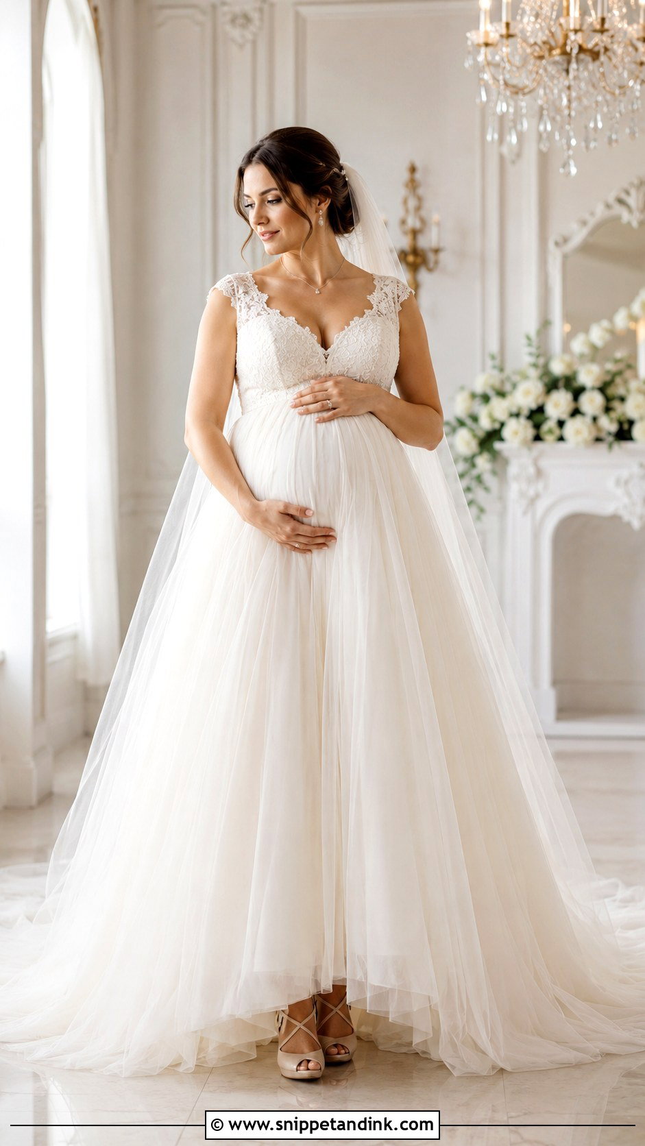 Ball Gown Pregnancy Wedding Dress - Snippet and Ink - 30 Pregnancy Wedding Dress Ideas