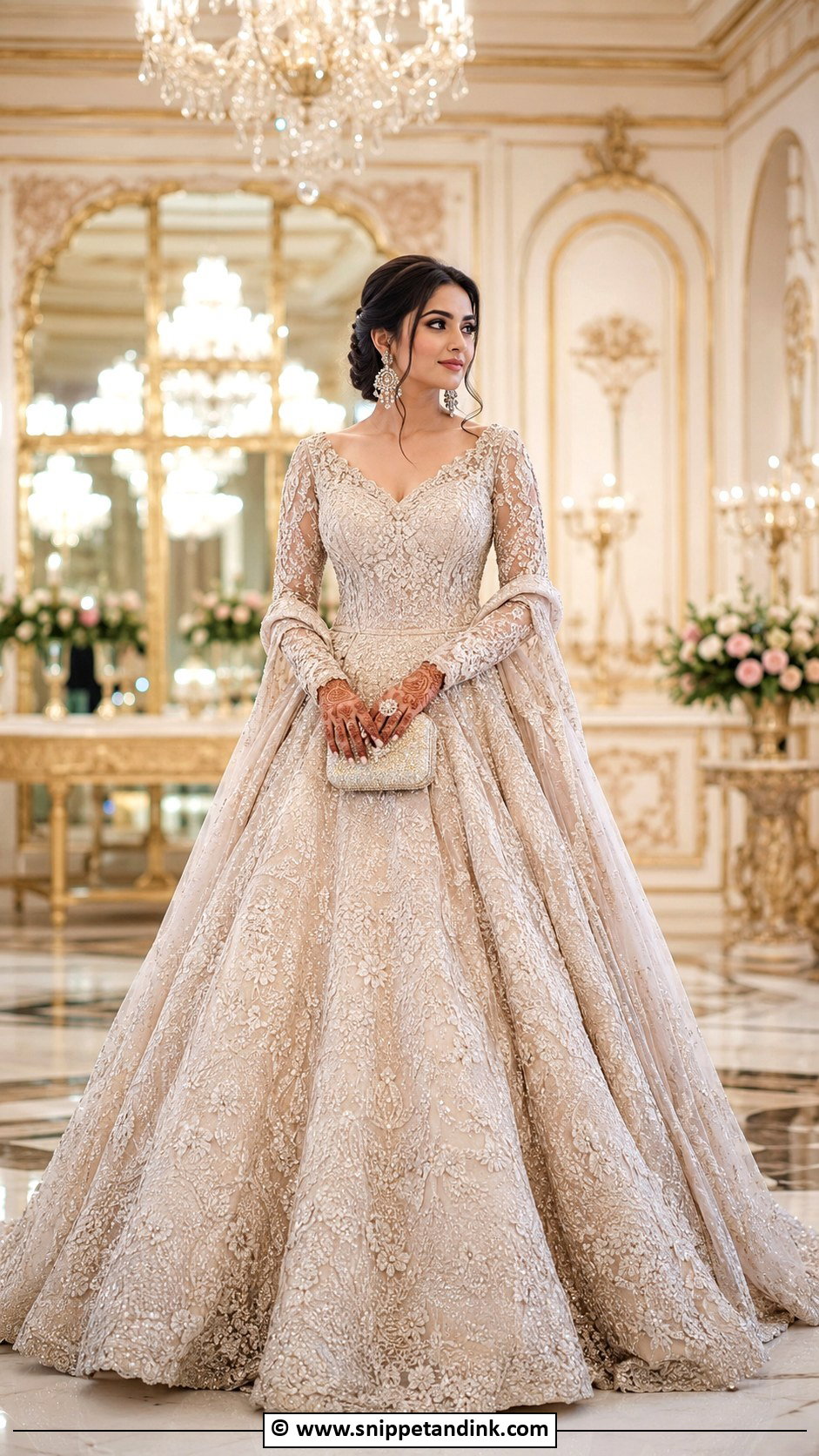 Ball Gown Reception Dress - Snippet and Ink - 25 Indian Receptions Bridal Gowns
