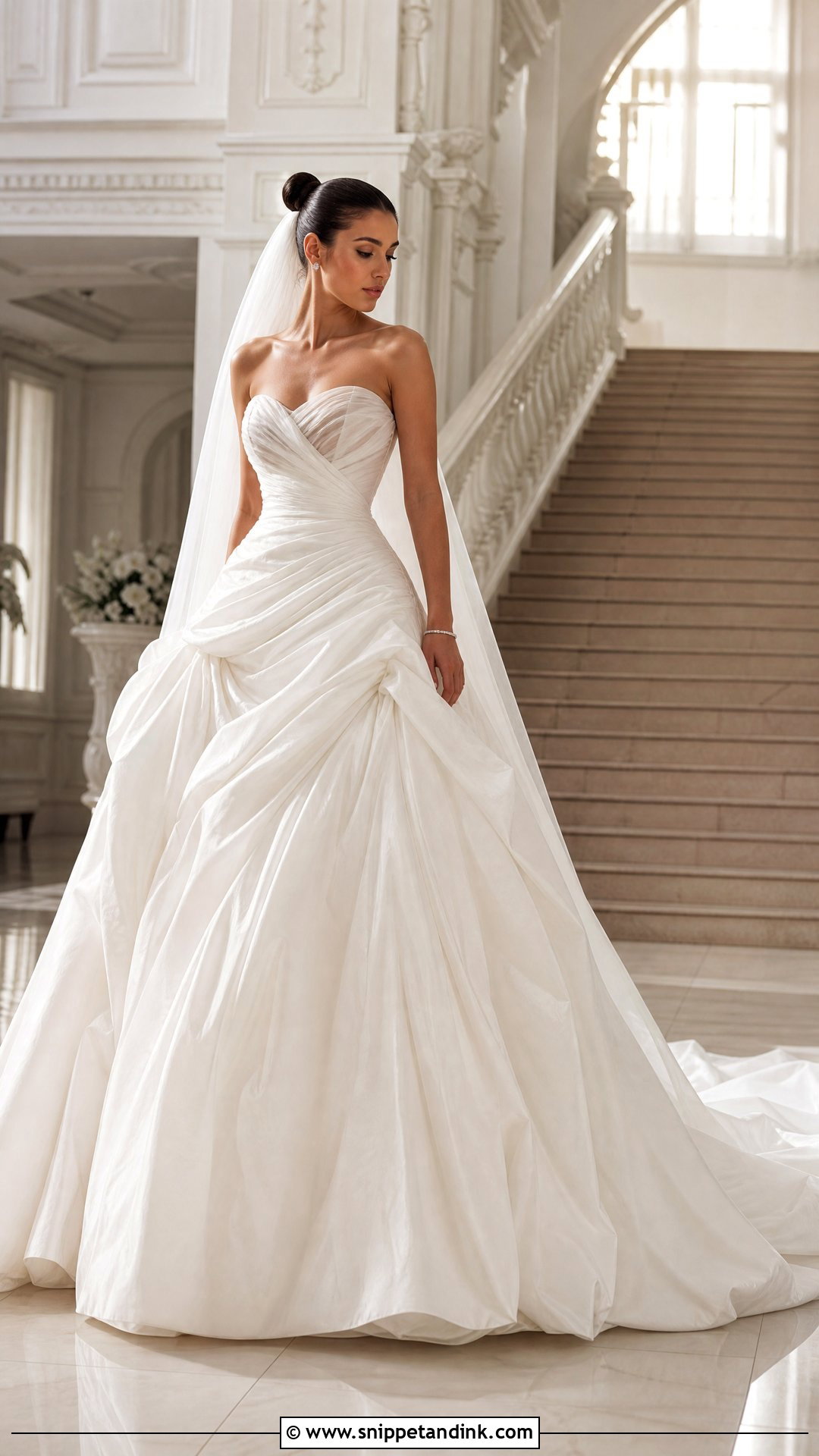 Ball Gown Ruched Wedding Dress - Snippet and Ink - 25 Ruched Wedding Dress Ideas