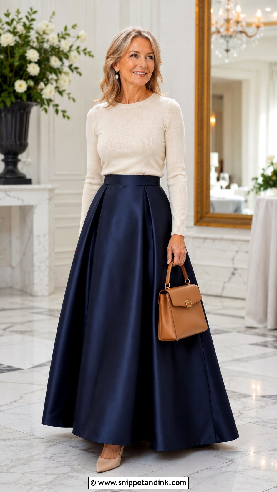 Ball Gown Skirt And Cashmere Sweater Outfit - Snippet and Ink - 20 Ball Gown Skirt Ideas