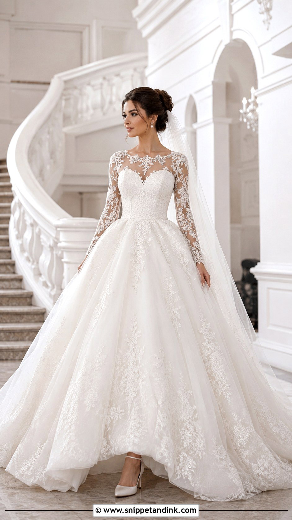 Ball Gown Sleeve Wedding Dress - Snippet and Ink - 30 Wedding Dresses Sleeves